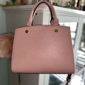 Aldo Satchel Purse w/ Fluffy Key Chain